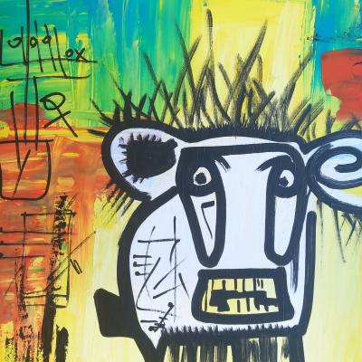 Noah Borger - La vache - Peinture acrylique 2