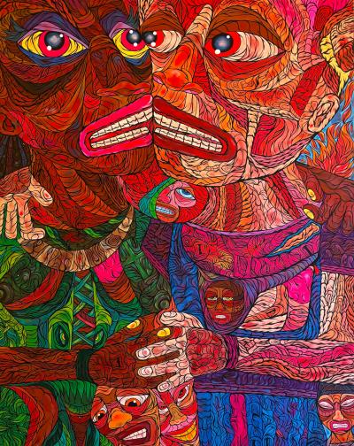 Nicolas Denigot - Le Couple - Acrylique sur toile 2