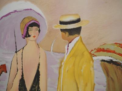 Ramon DILLEY : Couple sur la plage - Lithographie originale signée 2