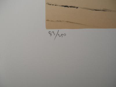 Ramon DILLEY : Couple sur la plage - Lithographie originale signée 2