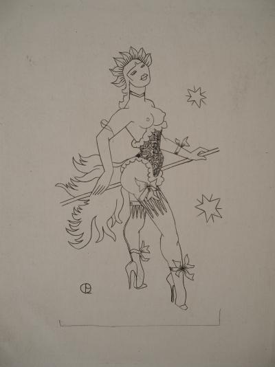 Charles PICART LE DOUX (1881-1959), Danseuse de cabaret  - Gravure sur cuivre originale signée 2
