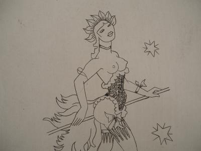 Charles PICART LE DOUX (1881-1959), Danseuse de cabaret  - Gravure sur cuivre originale signée 2