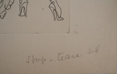 Charles PICART LE DOUX : Strip-tease - Gravure sur cuivre originale signée 2