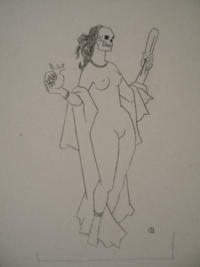 Charles PICART LE DOUX : Vanité : la beauté - Gravure originale signée 2