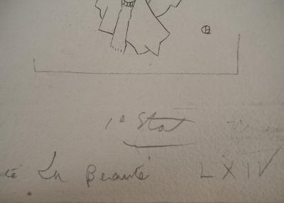 Charles PICART LE DOUX : Vanité : la beauté - Gravure originale signée 2