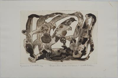 Colette PETTIER (1907-1983), Branches aux oiseaux - Gravure sur cuivre originale, signée 2