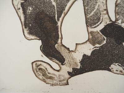 Colette PETTIER (1907-1983), Branches aux oiseaux - Gravure sur cuivre originale, signée 2