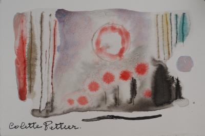 Colette PETTIER (1907-1983), Vie nocturne -  Aquarelle originale signée 2