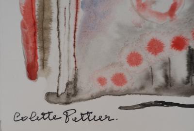 Colette PETTIER (1907-1983), Vie nocturne -  Aquarelle originale signée 2