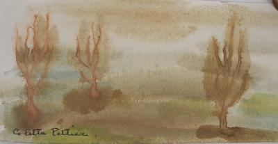 Colette PETTIER (1907-1983), La forêt - Aquarelle originale signée 2