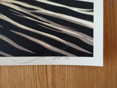 Shepard FAIREY (Obey) - Moon Over  Biloxi White, 2011 - Sérigraphie signée et numérotée 2