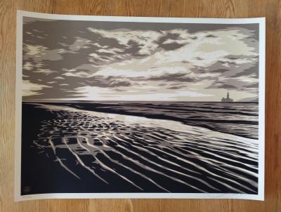 Shepard FAIREY (Obey) - Moon Over  Biloxi White, 2011 - Sérigraphie signée et numérotée 2