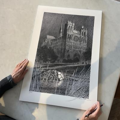 François SCHUITEN - Le retour du Capitaine Nemo - Cathédrale, digigraphie, 2023 2
