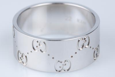 Gucci - Bague Icon Or blanc 18 cts - signée Gucci 2