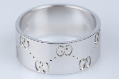Gucci - Bague Icon Or blanc 18 cts - signée Gucci 2