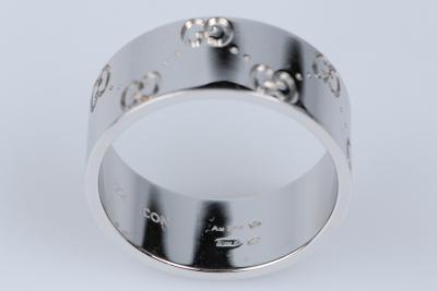 Gucci - Bague Icon Or blanc 18 cts - signée Gucci 2