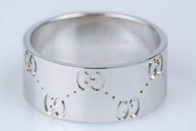 Gucci - Bague Icon Or blanc 18 cts - signée Gucci 2