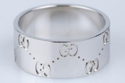 Gucci - Bague Icon Or blanc 18 cts - signée Gucci 2