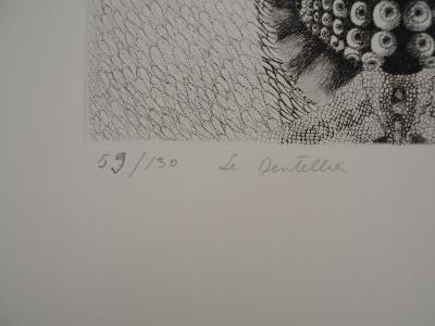 Jean-Marie ALBAGNAC, Le Dentellier, 1975 - Gravure sur cuivre originale signée 2