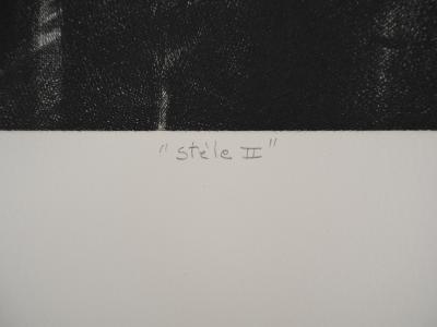 Jean DOMETTI, Stèle II, 1989 - Gravure sur cuivre originale signée 2