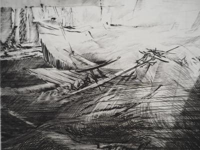 Jean-Pierre TINGAUD, Sanctuaire, 1989 - Gravure sur cuivre originale signée 2