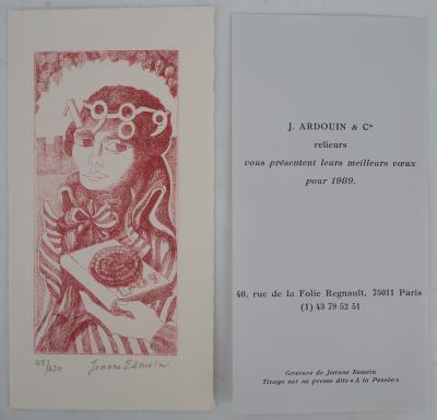 Jeanne ESMEIN 1989, 1989 - Gravure sur cuivre originale signée 2