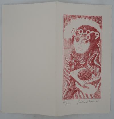 Jeanne ESMEIN 1989, 1989 - Gravure sur cuivre originale signée 2