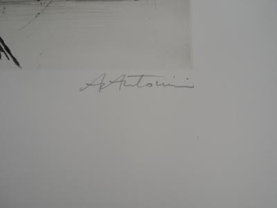 Annapia ANTONINI Les pivoines, 1968 - Gravure sur cuivre originale à l'aquatinte signée 2