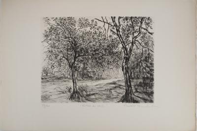 Paulette HUMBERT, L'entrée du verger, 1974 - Gravure sur cuivre originale signée 2