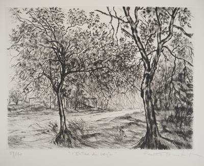 Paulette HUMBERT, L'entrée du verger, 1974 - Gravure sur cuivre originale signée 2
