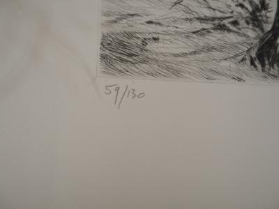 Paulette HUMBERT, L'entrée du verger, 1974 - Gravure sur cuivre originale signée 2