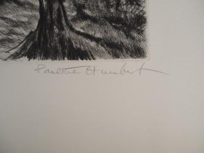 Paulette HUMBERT, L'entrée du verger, 1974 - Gravure sur cuivre originale signée 2