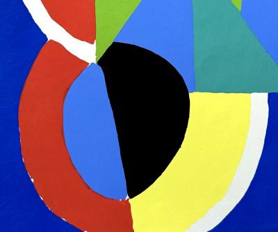 Sonia DELAUNAY - Composition géométrique, 1956 - Pochoir 2