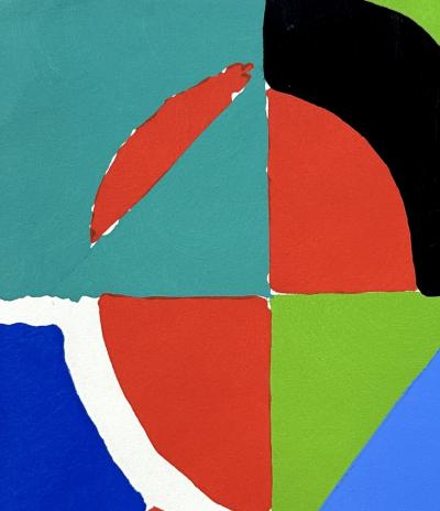Sonia DELAUNAY - Composition géométrique, 1956 - Pochoir 2