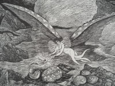 Herbert LESPINASSE, Le calvaire, 1969 - Gravure sur bois Signée 2