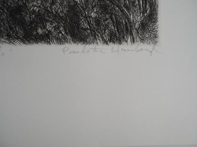 Paulette HUMBERT, Le merle, 1980 - Gravure sur cuivre originale Signée 2
