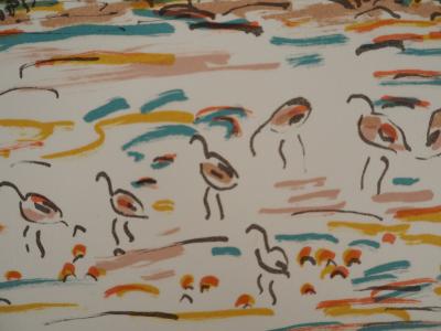 Robert JON, Flamands roses - Lithographie originale Signée 2