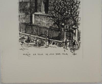 L. ROBIN, Paris : La tour de Jean-sans-peur, v.1970 - Gravure sur cuivre 2