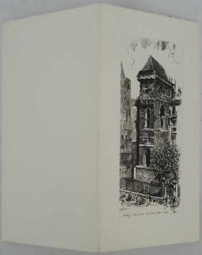 L. ROBIN, Paris : La tour de Jean-sans-peur, v.1970 - Gravure sur cuivre 2