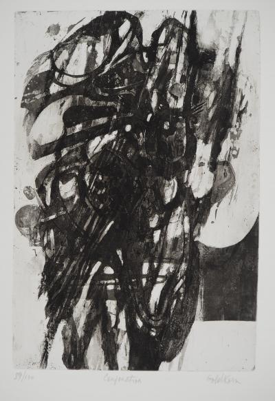 Georges GOLDKORN, Conjonction, 1966 - Gravure sur cuivre originale Signée 2
