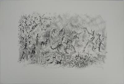 Hélène NEVEUR, Les nomades, 1982 - Lithographie originale Signée 2
