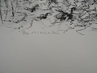 Hélène NEVEUR, Les nomades, 1982 - Lithographie originale Signée 2