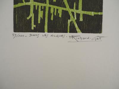 Richard GATT, Dans les algues, 1969 - Lithographie originale Signée 2