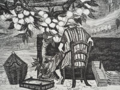 Danièle FUCHS (1931-2013), Oranges et citrons, 1966 - Gravure sur cuivre originale Signée 2