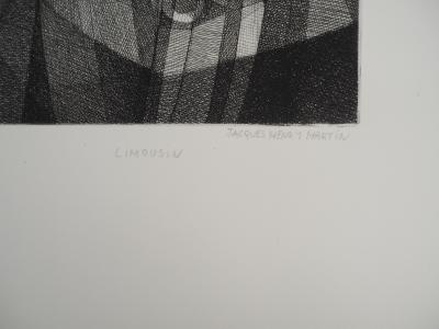 Jacques-Henri MARTIN, Limousin, 1970 - Gravure sur cuivre originale Signée 2