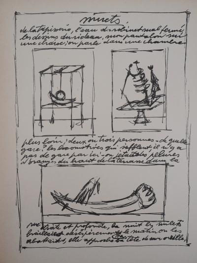 Alberto GIACOMETTI : Objets mobiles et muets, 1952 - Lithographie originale 2