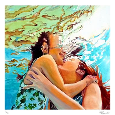 Maude OVIZE - Le baiser II, 2023 - Sérigraphie signée et numérotée 2