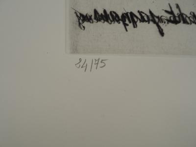 Catherine KEUN (1958), Poupée griffonnée - Gravure sur cuivre originale Signée 2