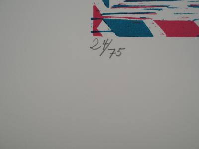 Jean LODGE, Grandir, 1996 - Gravure sur bois originale Signée 2