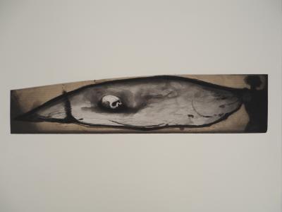 Ecole XXème siècle,  L'ange de la mort, 1993 - Gravure sur cuivre originale Signée 2